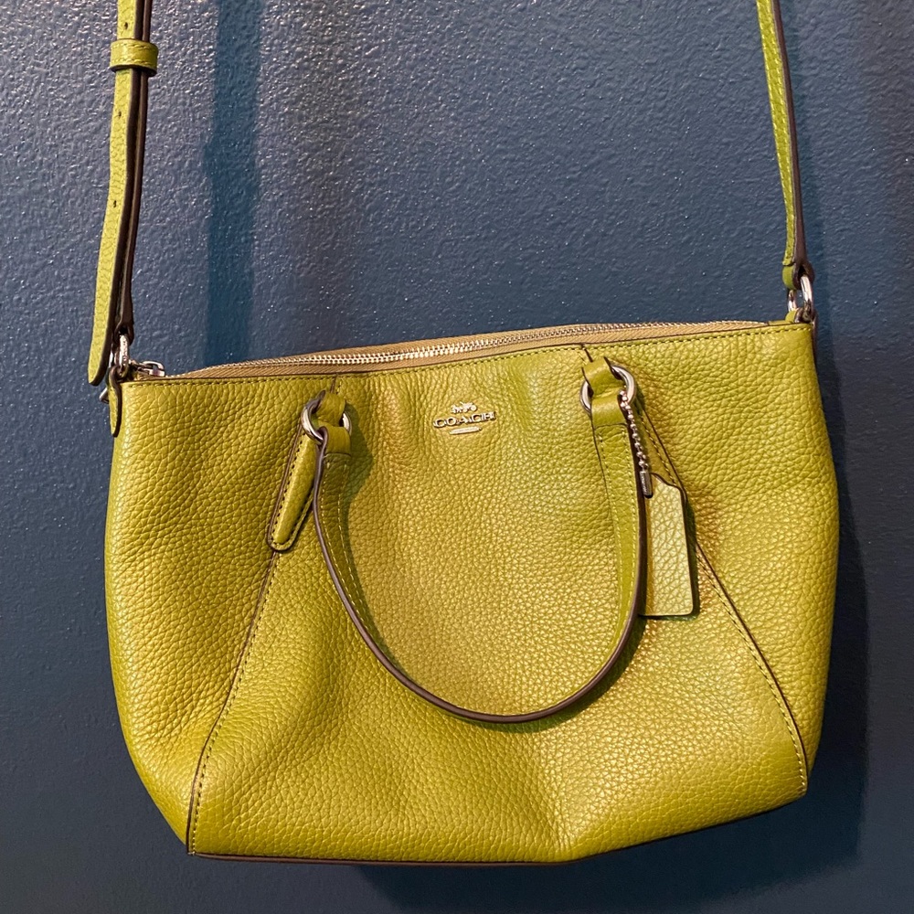 COACH green crossbody purse